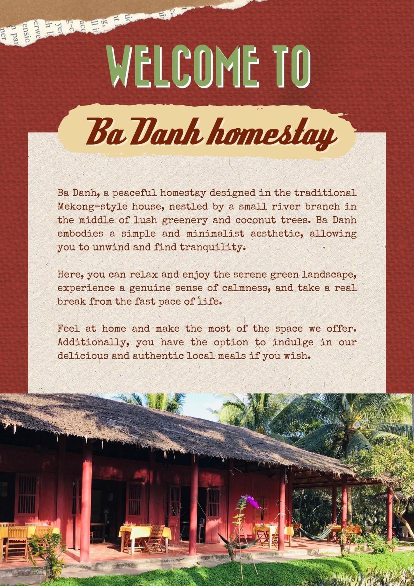 Ba Danh Homestay & Kitchen - Ben Tre Mekong Εξωτερικό φωτογραφία